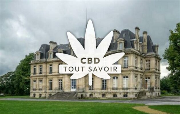 Village à Coyolles avec feuille Cannabis CBD