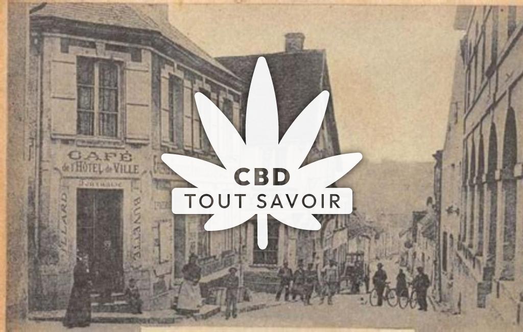 Village à Craonne avec feuille Cannabis CBD