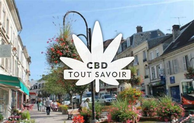 Village à Crepy avec feuille Cannabis CBD