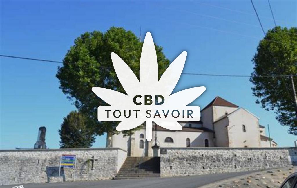 Village à Creuzier-le-Vieux avec feuille Cannabis CBD