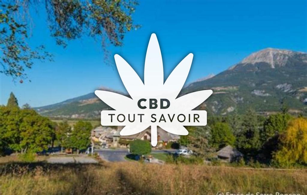 Village à Crots avec feuille Cannabis CBD