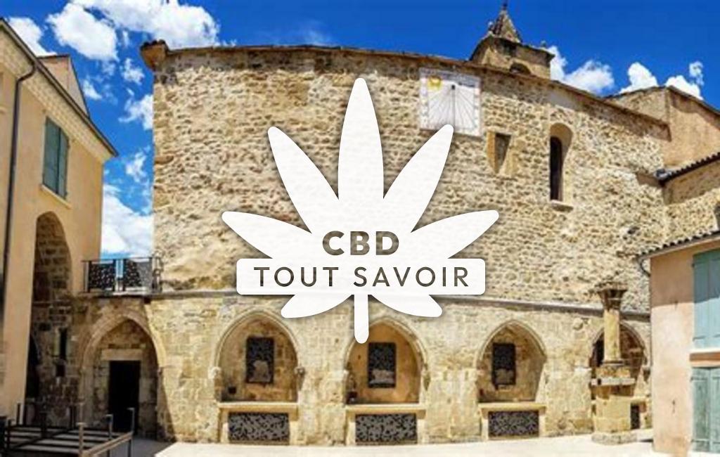 Village à Cruis avec feuille Cannabis CBD