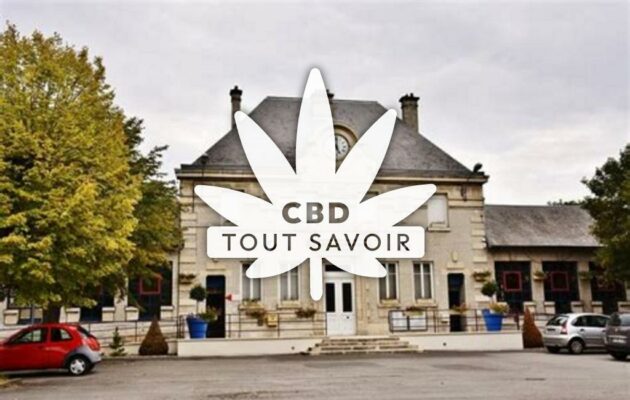 Village à Cuffies avec feuille Cannabis CBD