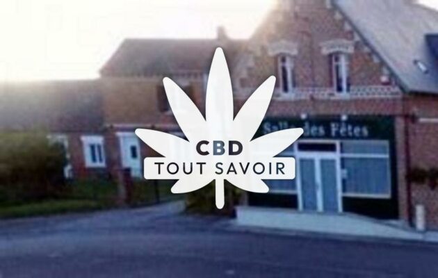 Village à Cugny avec feuille Cannabis CBD