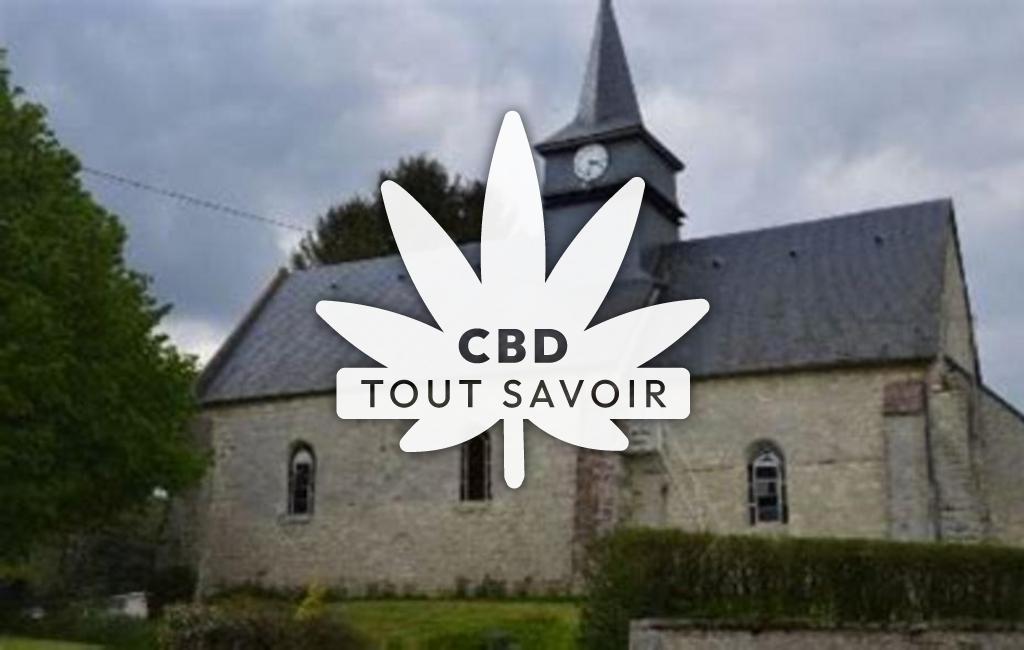 Village à Cuirieux avec feuille Cannabis CBD