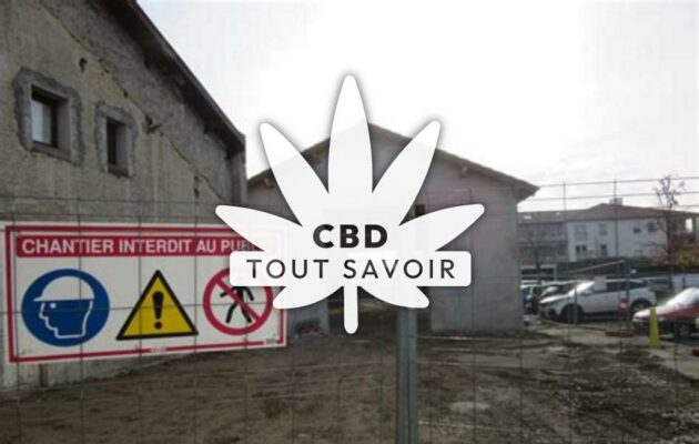 Village à Dagneux avec feuille Cannabis CBD