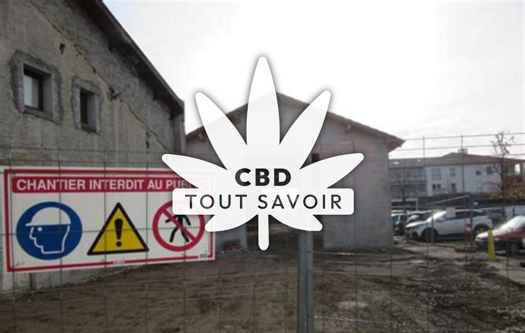 Village à Dagneux avec feuille Cannabis CBD