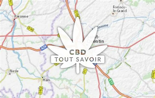 Village à Dallon avec feuille Cannabis CBD