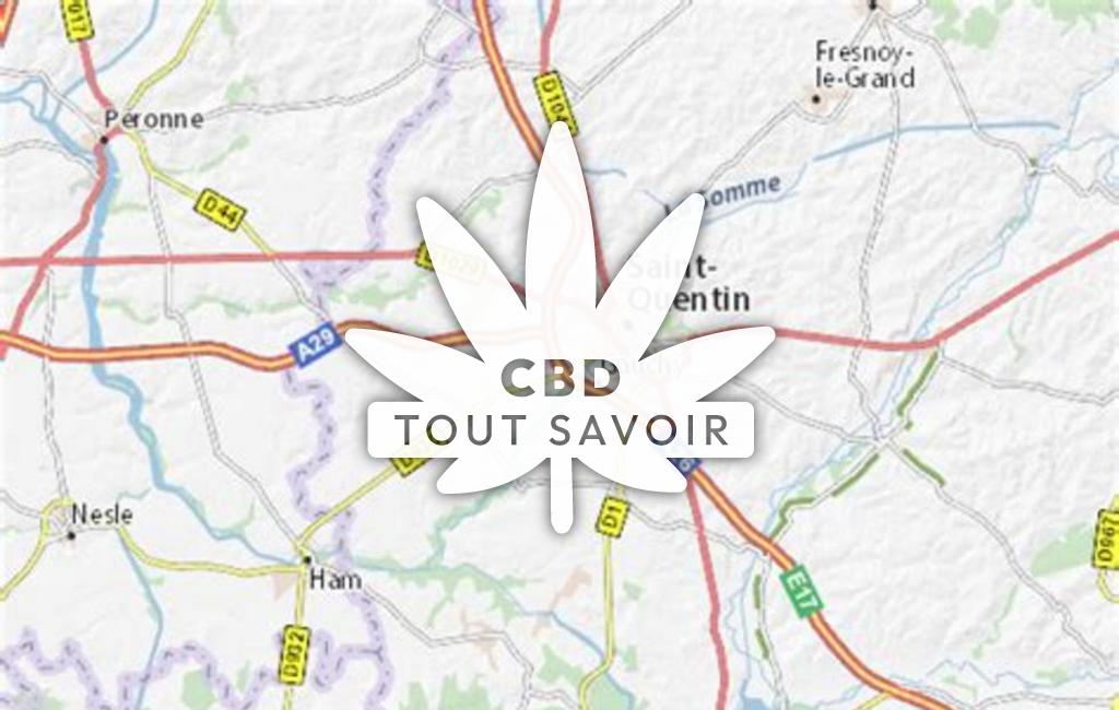 Village à Dallon avec feuille Cannabis CBD