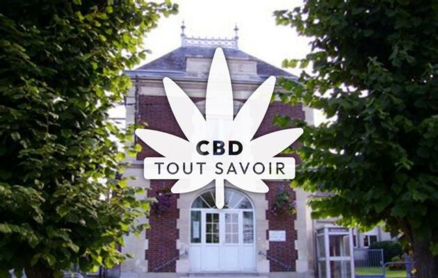 Village à Danizy avec feuille Cannabis CBD