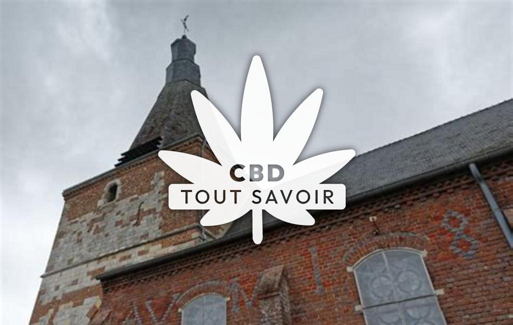 Village à Dohis avec feuille Cannabis CBD