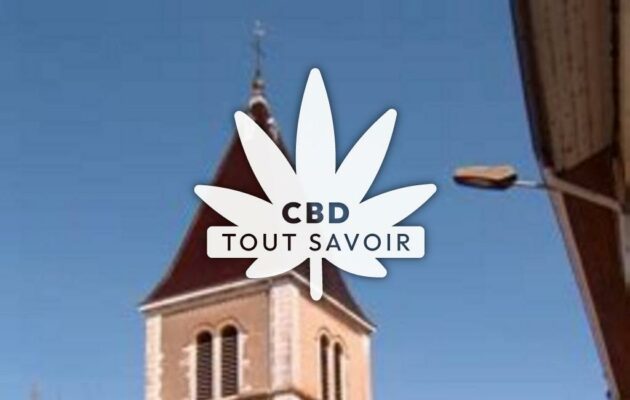 Village à Dompierre-sur-Veyle avec feuille Cannabis CBD