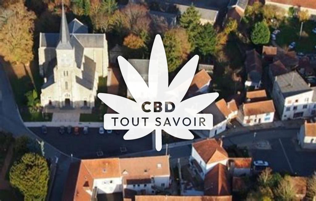 Village à Doyet avec feuille Cannabis CBD