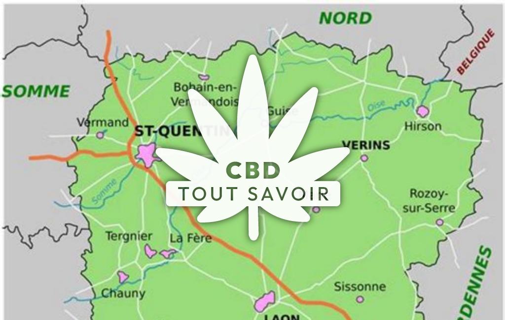 Village à Dravegny avec feuille Cannabis CBD