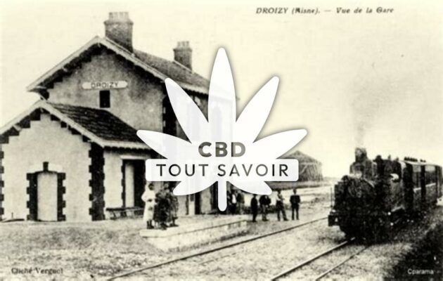 Village à Droizy avec feuille Cannabis CBD