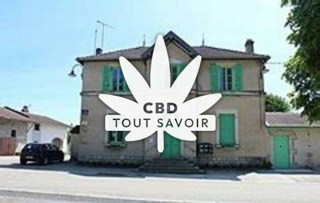 Village à Drom avec feuille Cannabis CBD