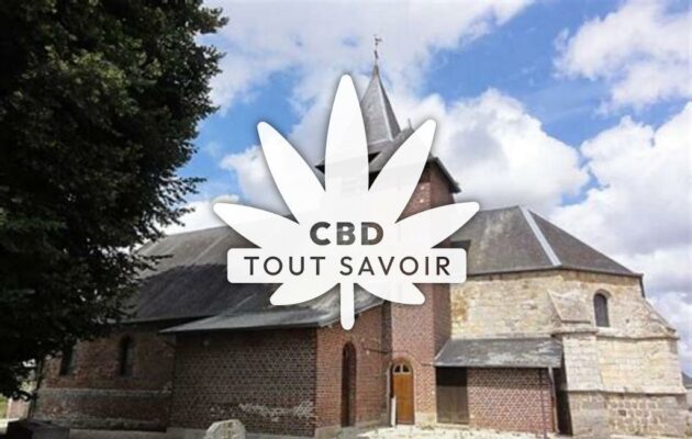 Village à Dury avec feuille Cannabis CBD