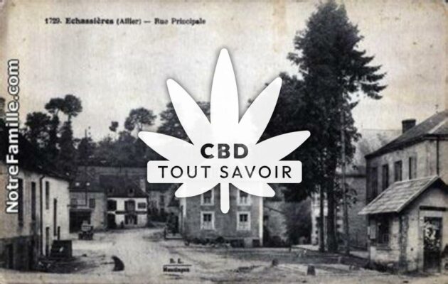 Village à Echassieres avec feuille Cannabis CBD