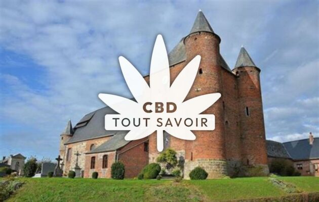 Village à Englancourt avec feuille Cannabis CBD