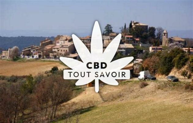 Village à Entrevennes avec feuille Cannabis CBD