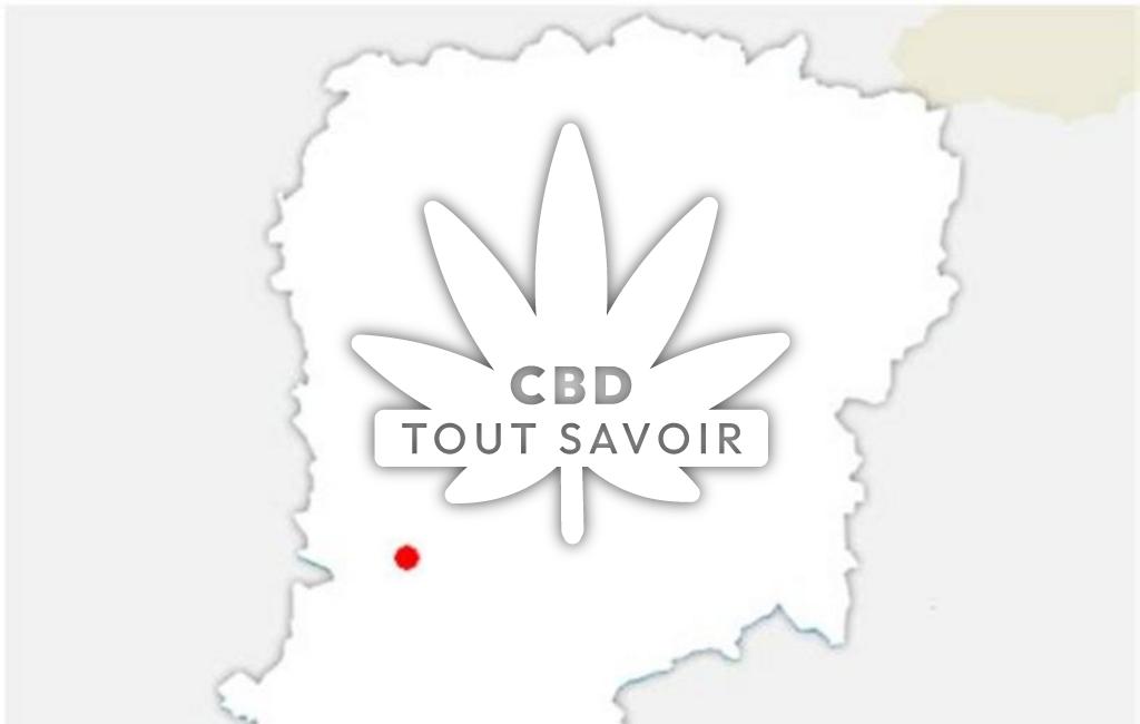 Village à Epagny avec feuille Cannabis CBD