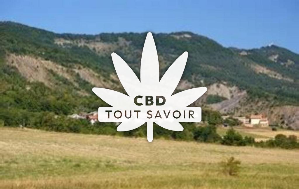 Village à Esparron avec feuille Cannabis CBD