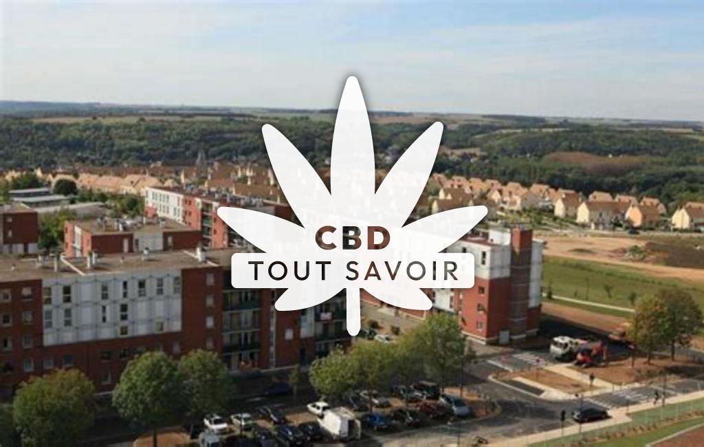 Village à Etampes-sur-Marne avec feuille Cannabis CBD