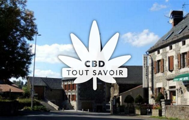 Village à Faverolles avec feuille Cannabis CBD