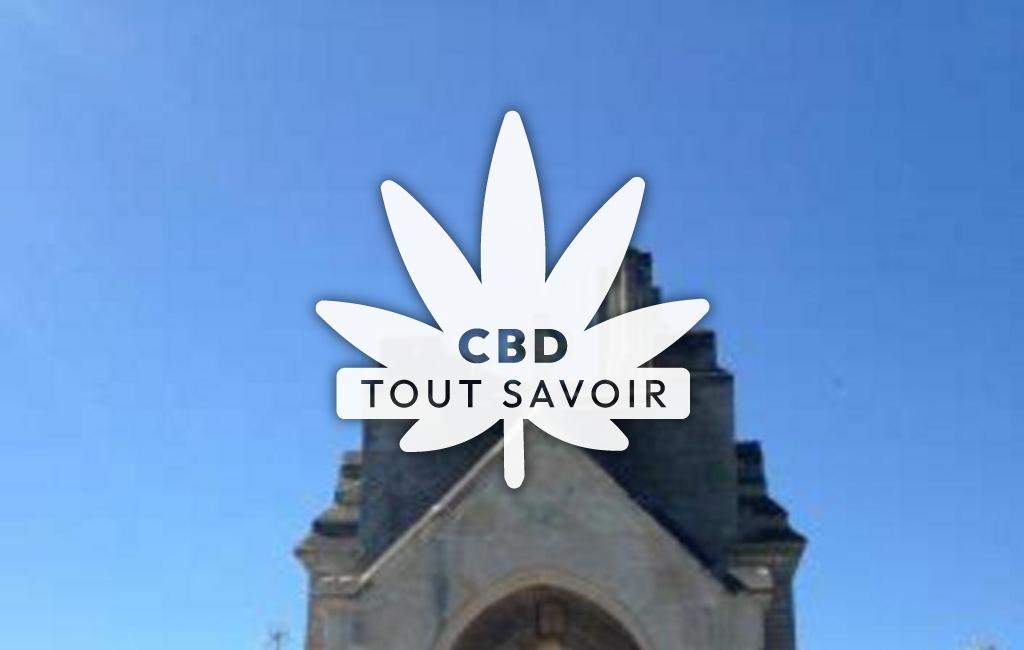 Village à Fayet avec feuille Cannabis CBD