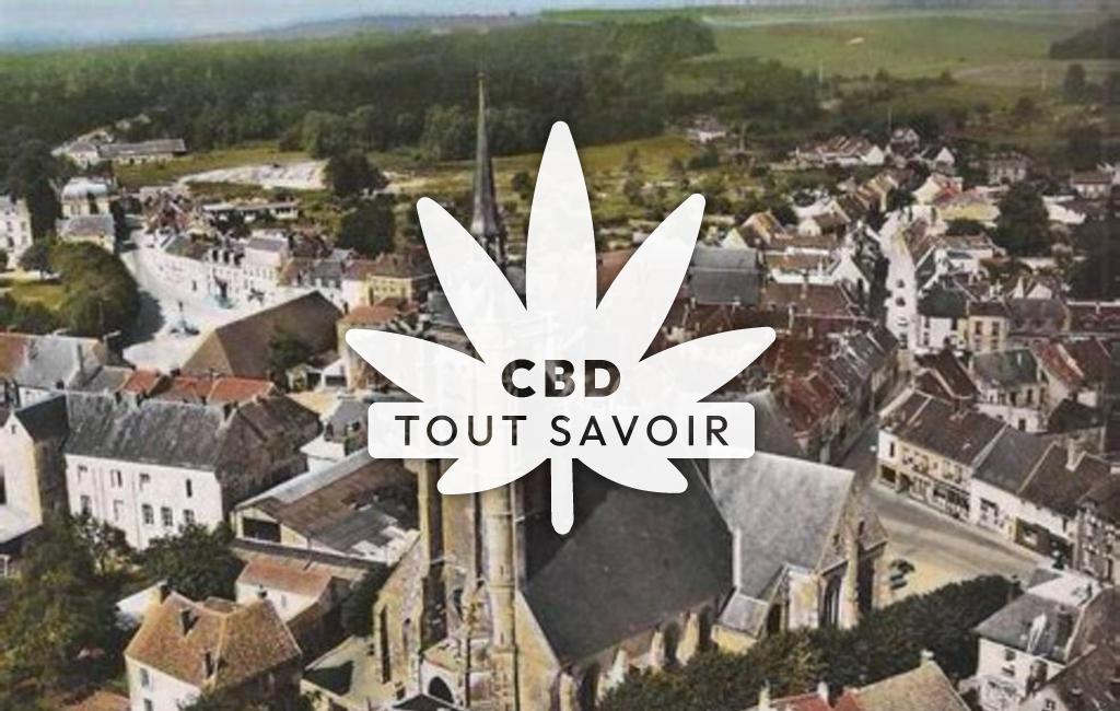 Village à Fere-en-Tardenois avec feuille Cannabis CBD