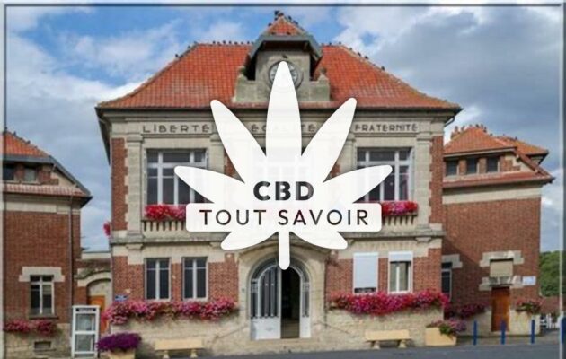 Village à Folembray avec feuille Cannabis CBD