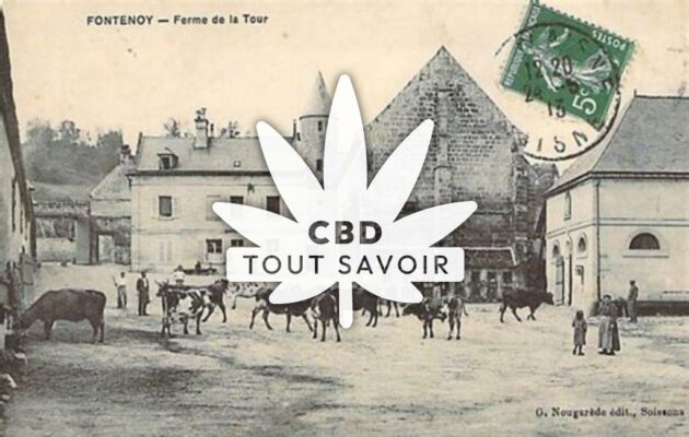 Village à Fontenoy avec feuille Cannabis CBD