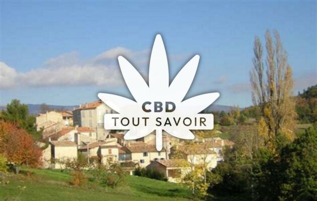 Village à Fontienne avec feuille Cannabis CBD