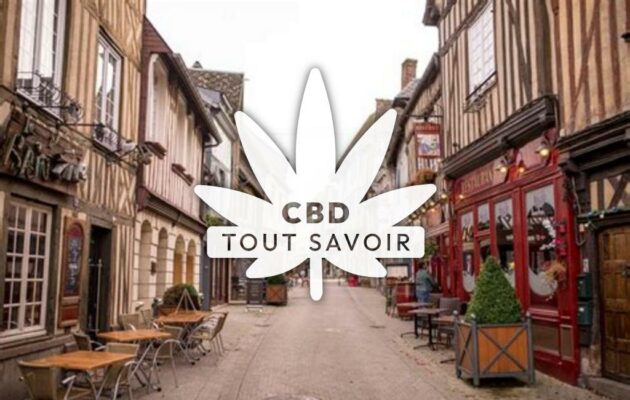 Village à ForeSainte avec feuille Cannabis CBD