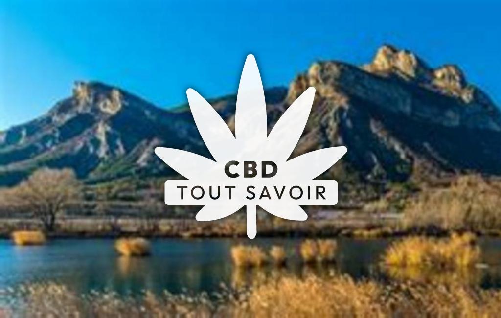 Village à Forest-Saint-Julien avec feuille Cannabis CBD