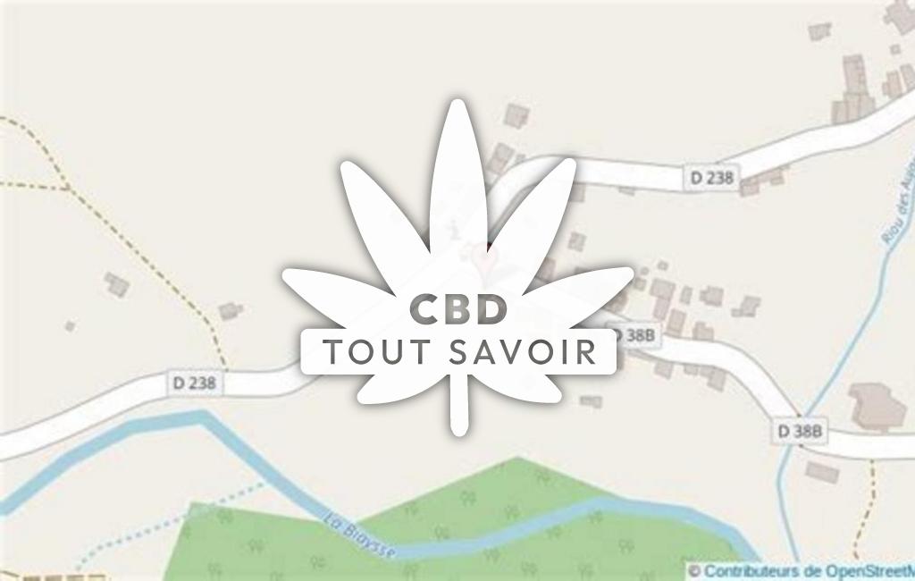 Village à Freissinieres avec feuille Cannabis CBD