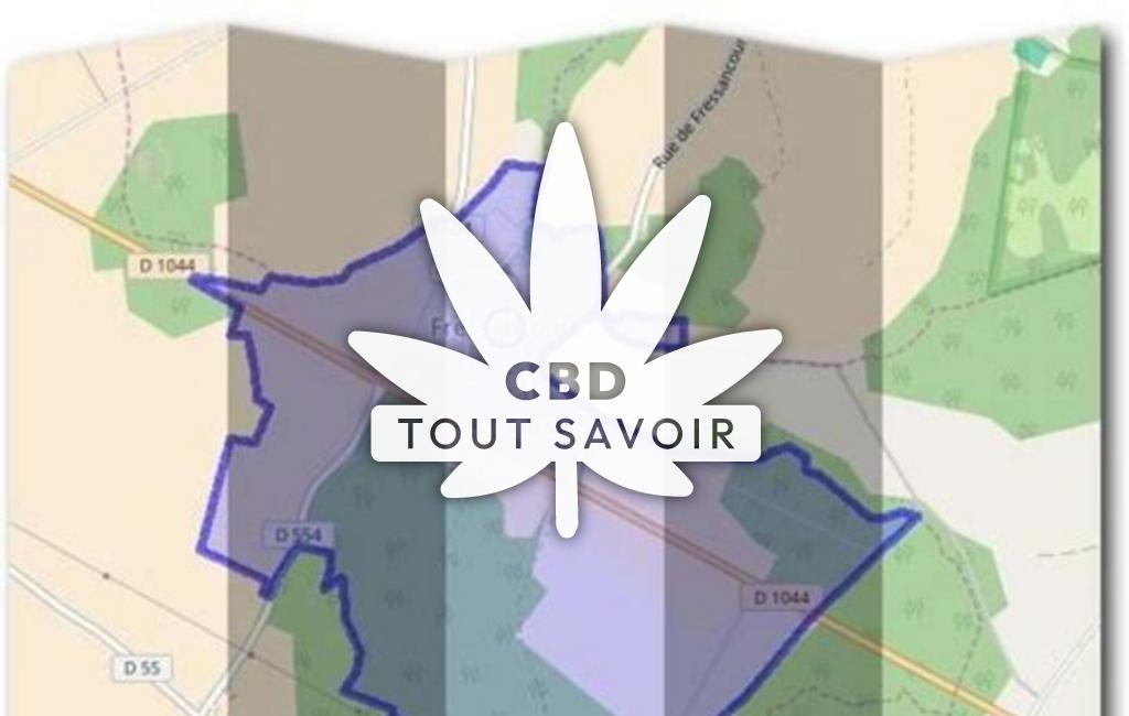 Village à Fressancourt avec feuille Cannabis CBD