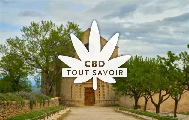 Village à Ganagobie avec feuille Cannabis CBD