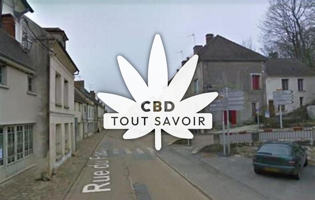 Village à Gandelu avec feuille Cannabis CBD