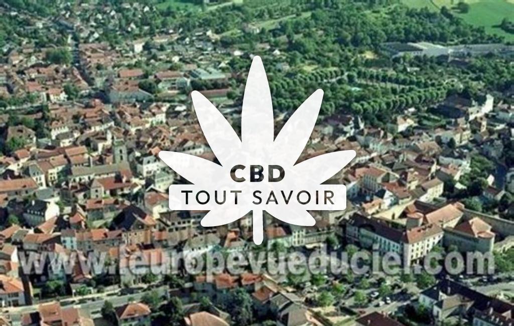 Village à Gannat avec feuille Cannabis CBD