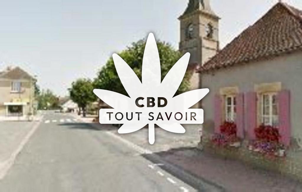 Village à Gannay-sur-Loire avec feuille Cannabis CBD