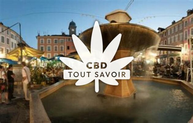 Village à Gap avec feuille Cannabis CBD