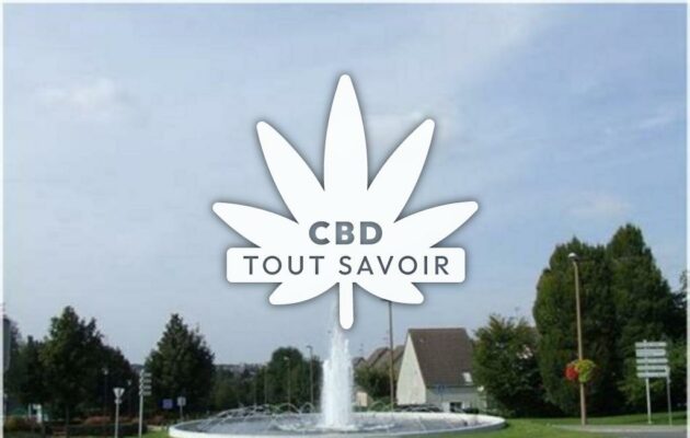 Village à Gauchy avec feuille Cannabis CBD