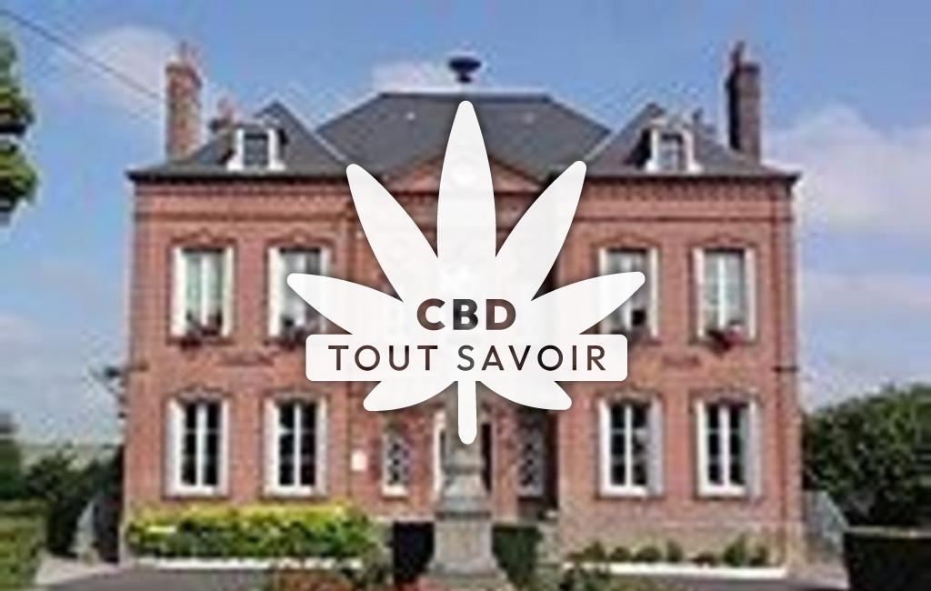 Village à Gercy avec feuille Cannabis CBD