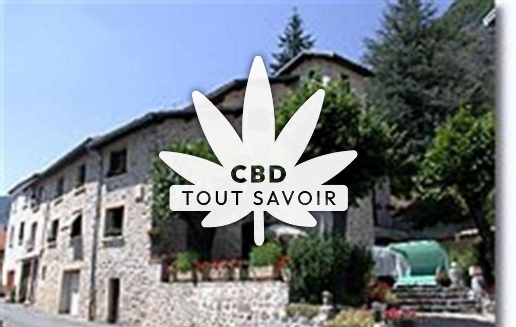 Village à Gigors avec feuille Cannabis CBD