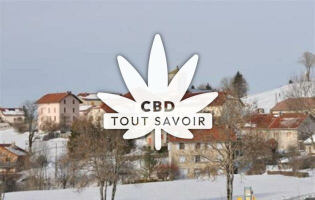 Village à Giron avec feuille Cannabis CBD