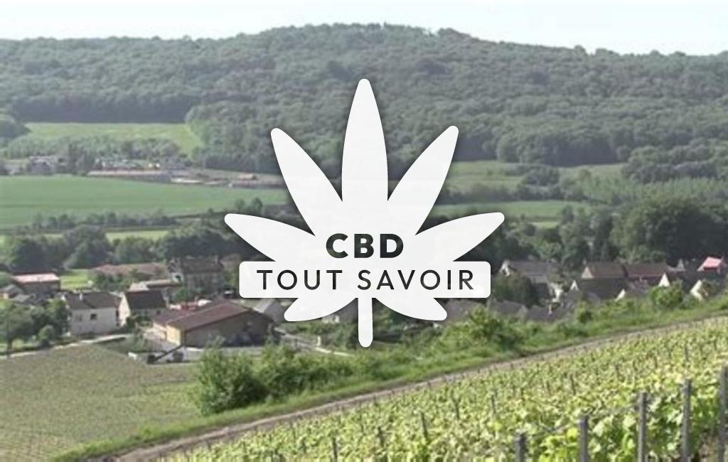 Village à Gland avec feuille Cannabis CBD