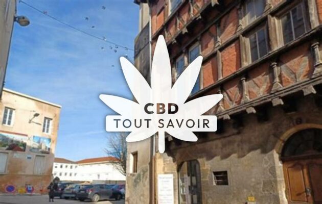 Village à Gorrevod avec feuille Cannabis CBD