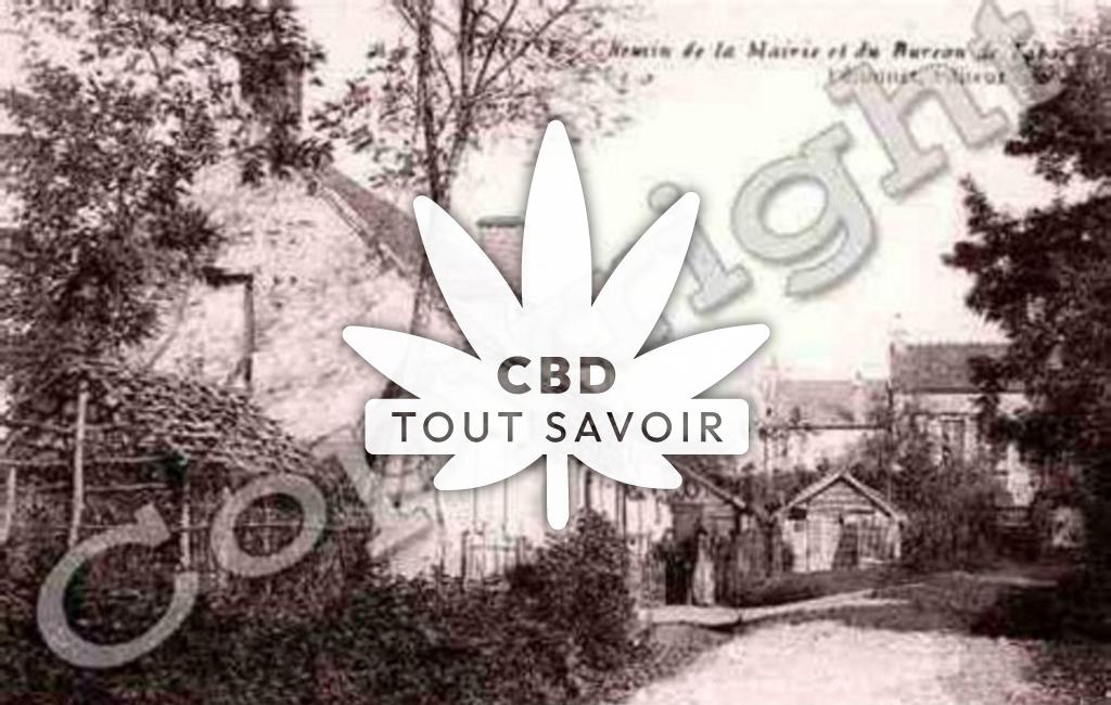 Village à Gouise avec feuille Cannabis CBD