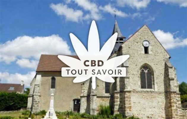 Village à Goussancourt avec feuille Cannabis CBD